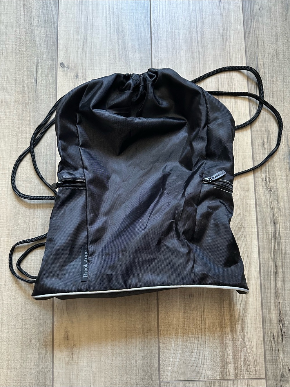 Brookstone Black Drawstring Backpack - Picture 5 of 6
